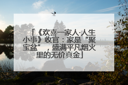 《欢喜一家人·人生小事》收官：家是“聚宝盆”，盛满平凡烟火里的无价真金