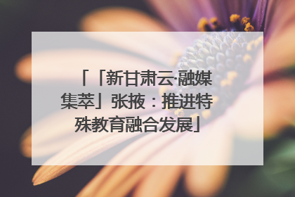 「新甘肃云·融媒集萃」张掖：推进特殊教育融合发展