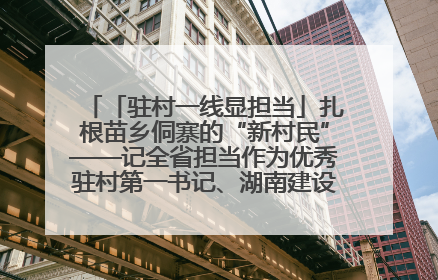 「驻村一线显担当」扎根苗乡侗寨的“新村民”——记全省担当作为优秀驻村第一书记、湖南建设投资集团李磊