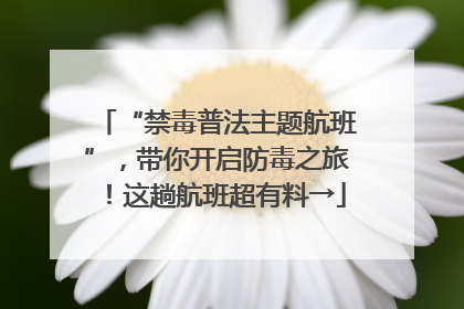 “禁毒普法主题航班”，带你开启防毒之旅！这趟航班超有料→