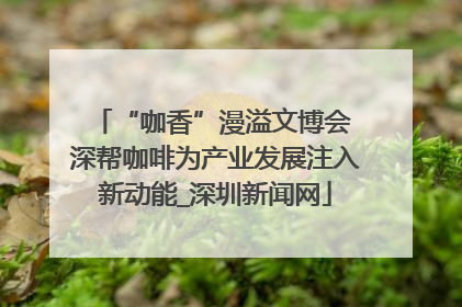 “咖香”漫溢文博会 深帮咖啡为产业发展注入新动能_深圳新闻网