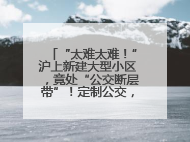 “太难太难！”沪上新建大型小区，竟处“公交断层带”！定制公交，又成“鸡肋”