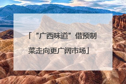 “广西味道”借预制菜走向更广阔市场