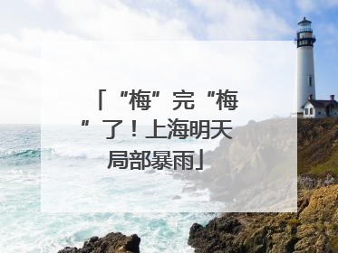 “梅”完“梅”了！上海明天局部暴雨