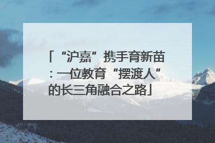 “沪嘉”携手育新苗：一位教育“摆渡人”的长三角融合之路