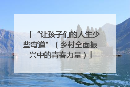 “让孩子们的人生少些弯道”（乡村全面振兴中的青春力量）
