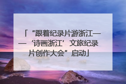“跟着纪录片游浙江——‘诗画浙江’文旅纪录片创作大会”启动