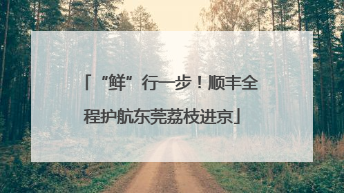 “鲜”行一步！顺丰全程护航东莞荔枝进京