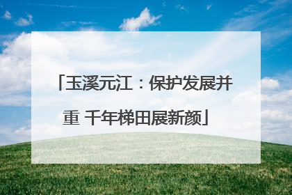 玉溪元江：保护发展并重 千年梯田展新颜