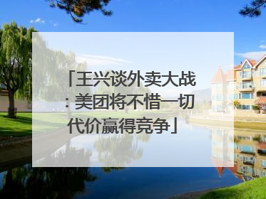 王兴谈外卖大战：美团将不惜一切代价赢得竞争