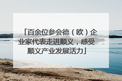 百余位参会德（欧）企业家代表走进顺义，感受顺义产业发展活力
