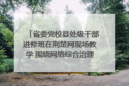 省委党校县处级干部进修班在荆楚网现场教学 围绕网络综合治理工作展开交流