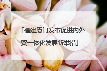 福建厦门发布促进内外贸一体化发展新举措