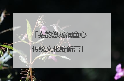 秦韵悠扬润童心 传统文化绽新蕾
