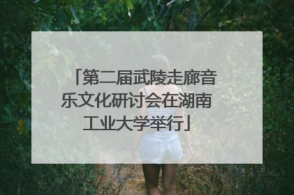 第二届武陵走廊音乐文化研讨会在湖南工业大学举行