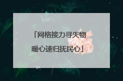 网格接力寻失物 暖心速归抚民心