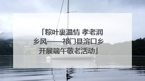 粽叶裹温情 孝老润乡风——祁门县溶口乡开展端午敬老活动