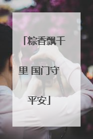 粽香飘千里 国门守平安
