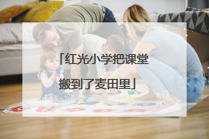 红光小学把课堂搬到了麦田里