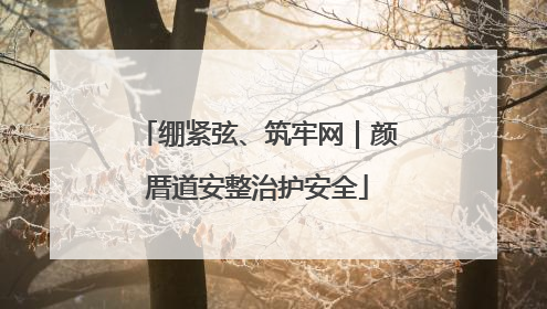 绷紧弦、筑牢网｜颜厝道安整治护安全