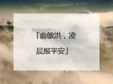 俞敏洪，凌晨报平安