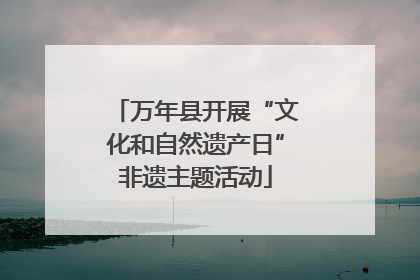 万年县开展“文化和自然遗产日”非遗主题活动