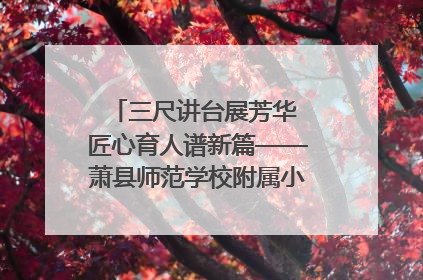 三尺讲台展芳华 匠心育人谱新篇——萧县师范学校附属小学第十三届班主任基本功大赛圆满举办