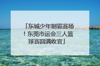 东城少年制霸赛场！东莞市运会三人篮球赛圆满收官