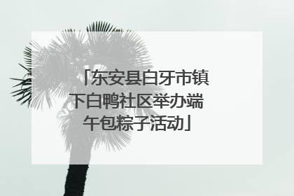 东安县白牙市镇下白鸭社区举办端午包粽子活动