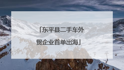 东平县二手车外贸企业首单出海