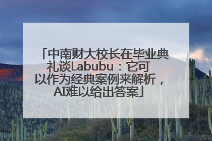 中南财大校长在毕业典礼谈Labubu：它可以作为经典案例来解析，AI难以给出答案