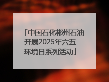 中国石化郴州石油开展2025年六五环境日系列活动