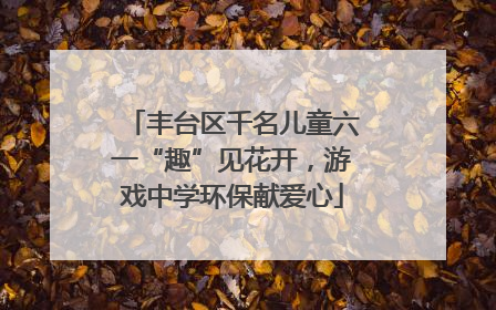 丰台区千名儿童六一“趣”见花开，游戏中学环保献爱心