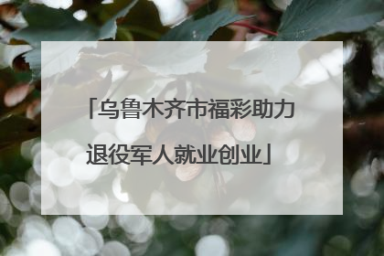 乌鲁木齐市福彩助力退役军人就业创业