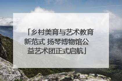 乡村美育与艺术教育新范式 扬琴博物馆公益艺术团正式启航