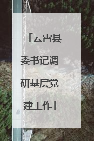 云霄县委书记调研基层党建工作