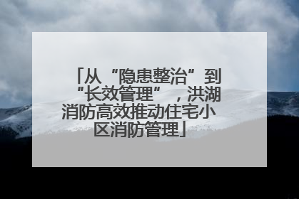 从“隐患整治”到“长效管理”，洪湖消防高效推动住宅小区消防管理