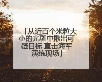 从近百个米粒大小的光斑中揪出可疑目标 直击海军演练现场