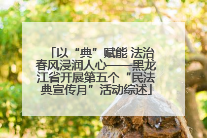 以“典”赋能 法治春风浸润人心——黑龙江省开展第五个“民法典宣传月”活动综述