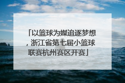 以篮球为媒追逐梦想，浙江省第七届小篮球联赛杭州赛区开赛