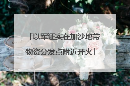 以军证实在加沙地带物资分发点附近开火