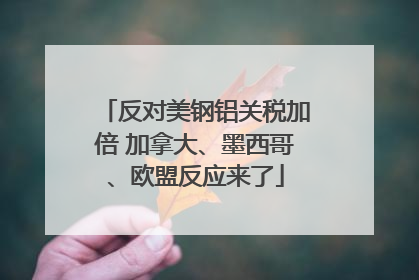 反对美钢铝关税加倍 加拿大、墨西哥、欧盟反应来了