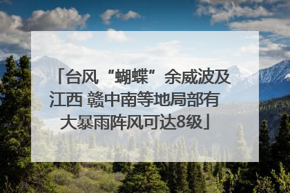 台风“蝴蝶”余威波及江西 赣中南等地局部有大暴雨阵风可达8级