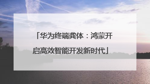 华为终端龚体：鸿蒙开启高效智能开发新时代