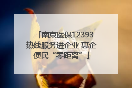 南京医保12393热线服务进企业 惠企便民“零距离”