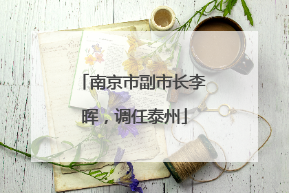 南京市副市长李晖，调任泰州