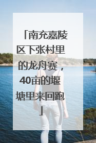 南充嘉陵区下张村里的龙舟赛，40亩的堰塘里来回跑