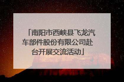 南阳市西峡县飞龙汽车部件股份有限公司赴台开展交流活动