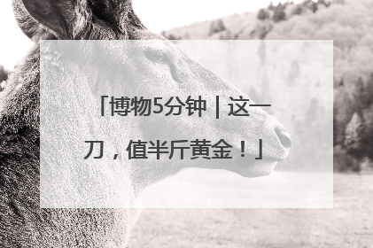 博物5分钟｜这一刀，值半斤黄金！
