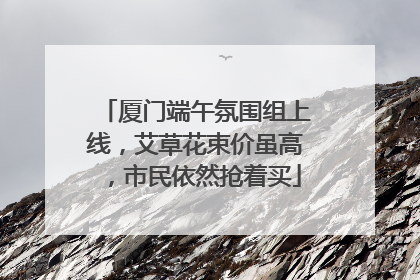 厦门端午氛围组上线，艾草花束价虽高，市民依然抢着买